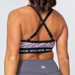 Muscle Nation Superset Bra - Tri Stripe/Black