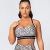 Muscle Nation Superset Bra - Yellow Leopard Womens