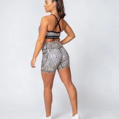 Muscle Nation Superset Bra - Yellow Leopard Womens