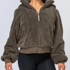 Muscle Nation Best Sellers Teddy Jacket - Khaki