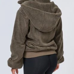 Muscle Nation Best Sellers Teddy Jacket - Khaki