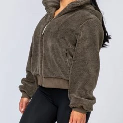 Muscle Nation Best Sellers Teddy Jacket - Khaki