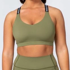 Muscle Nation Womens Tempo Bra - Olive