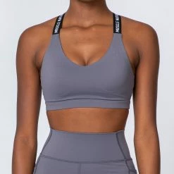 Muscle Nation Tempo Bra - Sleet Grey Womens