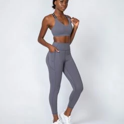 Muscle Nation Tempo Bra - Sleet Grey Womens