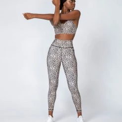 Muscle Nation Womens Tempo Bra - Yellow Leopard