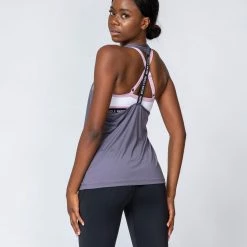 Muscle Nation Tempo Tank - Sleet Grey Womens
