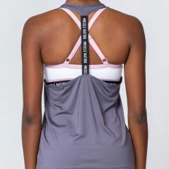 Muscle Nation Tempo Tank - Sleet Grey Womens