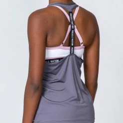 Muscle Nation Tempo Tank - Sleet Grey Womens