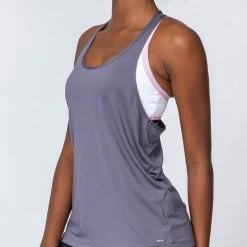 Muscle Nation Tempo Tank - Sleet Grey Womens