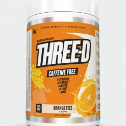 Muscle Nation 30% EOFY SALE THREE D Pre Workout Pump Caffeine Free - Orange Fizz - 30 Serves