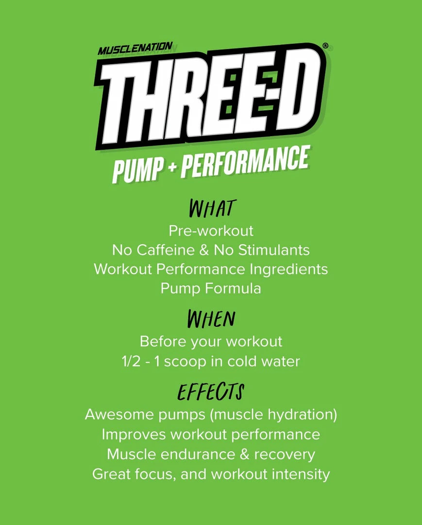 Best Pirce 😍 Muscle Nation 30% EOFY SALE THREE D Pre Workout Pump Caffeine Free - Sour Green Apple - 30 Serves 😀 5 Muscle Nation 30% EOFY SALE THREE D Pre Workout Pump Caffeine Free - Sour Green Apple - 30 Serves