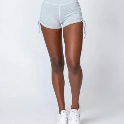 Brand new ๐ Muscle Nation Signature Scrunch Tie Up Shorts - Ash Grey โ๏ธ 11 Muscle Nation Signature Scrunch Tie Up Shorts - Ash Grey