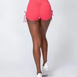 Muscle Nation Signature Scrunch Tie Up Shorts - Watermelon Scrunch Bum
