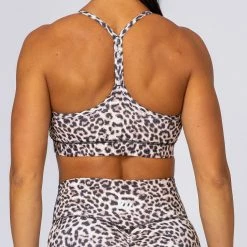 Muscle Nation Tone Bra - Yellow Leopard Womens