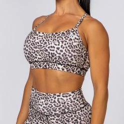 Muscle Nation Tone Bra - Yellow Leopard Womens