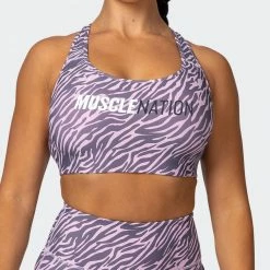 Muscle Nation Strike Bra - Tri-Stripe Womens