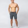 Cheap ⭐ Muscle Nation Mens Ultimate Tapered Fit Shorts - Dark Grey 🎉 1 Muscle Nation Mens Ultimate Tapered Fit Shorts - Dark Grey