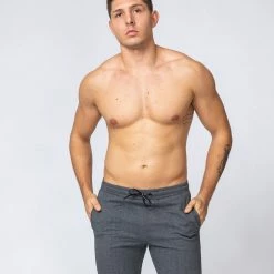 Muscle Nation Mens Ultimate Tapered Fit Shorts - Dark Grey