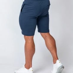 Flash Sale ⌛ Muscle Nation Mens Ultimate Tapered Fit Shorts - Navy 😀 14 Muscle Nation Mens Ultimate Tapered Fit Shorts - Navy