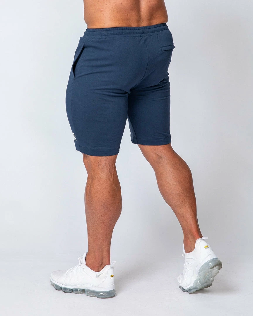 Flash Sale ⌛ Muscle Nation Mens Ultimate Tapered Fit Shorts - Navy 😀 8 Muscle Nation Mens Ultimate Tapered Fit Shorts - Navy
