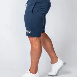Flash Sale ⌛ Muscle Nation Mens Ultimate Tapered Fit Shorts - Navy 😀 15 Muscle Nation Mens Ultimate Tapered Fit Shorts - Navy