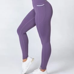 Muscle Nation Ultra High Waist Full Length Leggings - Velvet Purple Non Scrunch