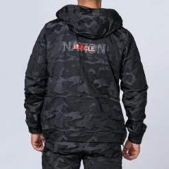 Muscle Nation Unisex Tracksuit Jacket - Black Camo Womens