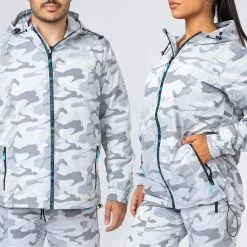 Muscle Nation Unisex Tracksuit Jacket - Snow Camo