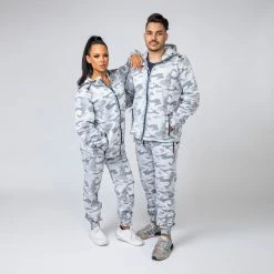 Muscle Nation Unisex Tracksuit Jacket - Snow Camo
