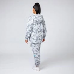 Muscle Nation Unisex Tracksuit Jacket - Snow Camo