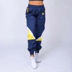 Muscle Nation Unisex Retro Tracksuit Pants - Navy / Yellow