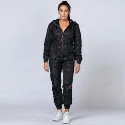 Muscle Nation Unisex Tracksuit Pants - Black Camo
