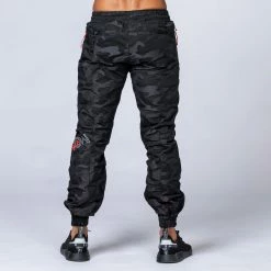 Muscle Nation Unisex Tracksuit Pants - Black Camo