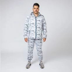 Muscle Nation Unisex Tracksuit Pants - Snow Camo