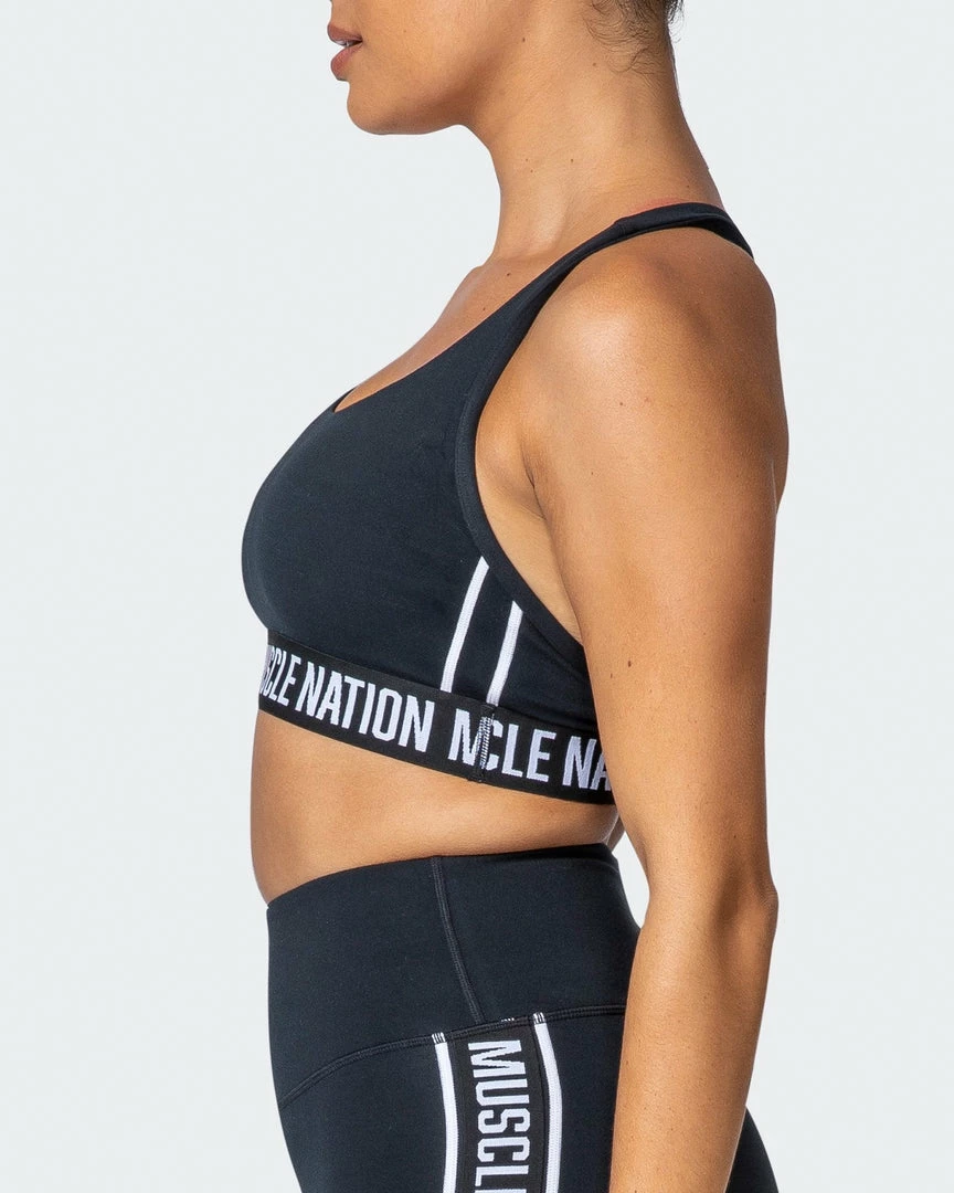 Buy 😍 Muscle Nation Vital Bra - Black 👩 Womens 🔥 8 Muscle Nation Vital Bra - Black Womens