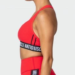 Muscle Nation Vital Bra - Hot Red Womens