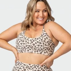 Muscle Nation Womens Wanderlust Bralette - Cheetah Print