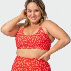 Muscle Nation Womens Wanderlust Bralette - Vibrant Cheetah Print