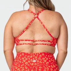 Muscle Nation Womens Wanderlust Bralette - Vibrant Cheetah Print