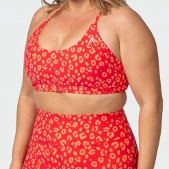 Muscle Nation Womens Wanderlust Bralette - Vibrant Cheetah Print