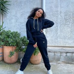 Muscle Nation Warm-Up Cropped Hoodie - Black