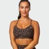 Muscle Nation 30% EOFY SALE Weightless Bra - Tonal Giraffe Print