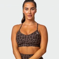 Muscle Nation 30% EOFY SALE Weightless Bra - Tonal Giraffe Print