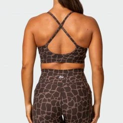 Muscle Nation 30% EOFY SALE Weightless Bra - Tonal Giraffe Print