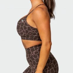 Muscle Nation 30% EOFY SALE Weightless Bra - Tonal Giraffe Print
