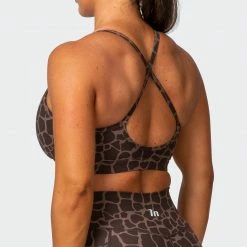 Muscle Nation 30% EOFY SALE Weightless Bra - Tonal Giraffe Print