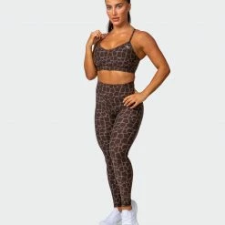 Muscle Nation 30% EOFY SALE Weightless Bra - Tonal Giraffe Print