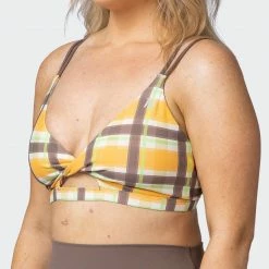 Muscle Nation Whirlwind Bralette - Checked Out Print