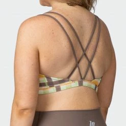 Muscle Nation Whirlwind Bralette - Checked Out Print